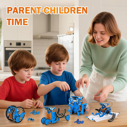 AESGOGO STEM Projects for Kids Ages 8-12, Solar Robot Science Building Kits, Birthday Gifts for 8 9 10 11 12-16 Year Old Boys Girls Teens, Robotics Powered by Sun or Battery(Not Include).