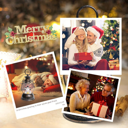 Extra Large Christmas Snow Globes Christmas Lantern, 12.99" Musical Snow Globe with 8 Songs, Santa Snowglobe for Kids Adults, 6H Timer Dual Power, Lighted Christmas Decorations Indoor Gifts