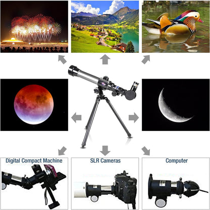 ArtCreativity Kids Telescope for Beginners with Tripod & 3 Eyepieces, Easy Setup STEM Astronomy Toy, Fun Educational Science Gift for Boys & Girls Ages 3+