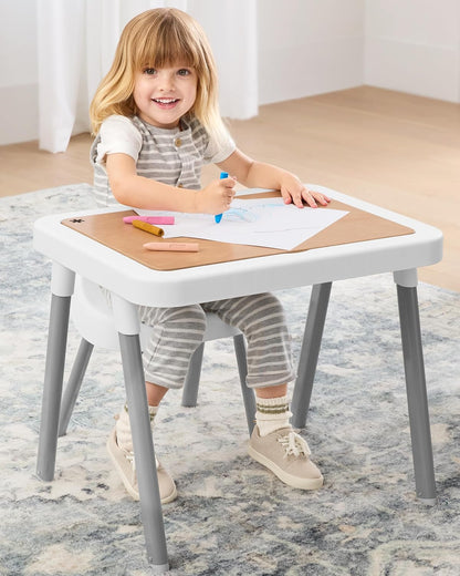 Skip Hop Discoverosity 3-in-1 Toddler Sensory Table with 13 Nature-Inspired Sensory Tools 8-Page Activity Guide 2 Bins and 2 Convertible lids, Age 18m+