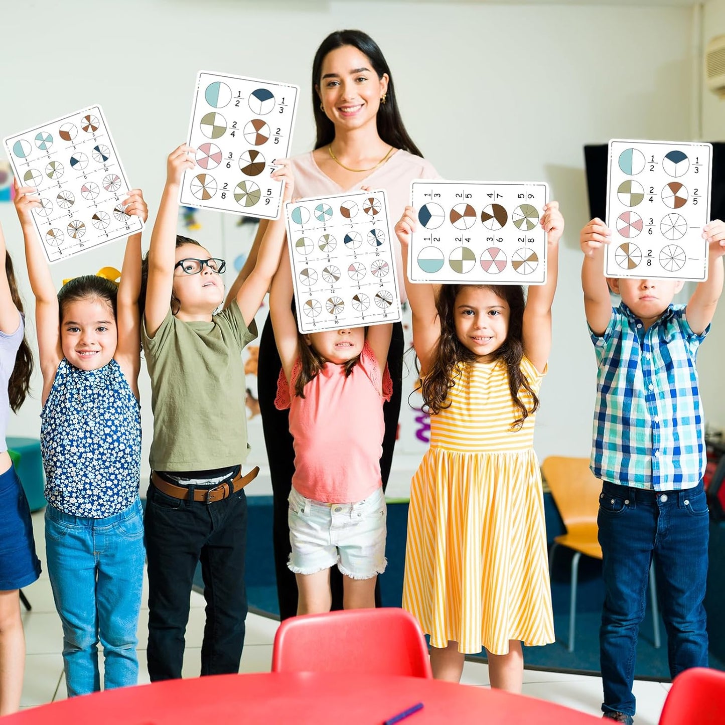 24Pcs Place Value Chart Dry Erase Flash Cards Double Sided Addition Subtraction Cardboard Math Whiteboard Math Manipulatives Teacher Portable Tool 12" x 9"