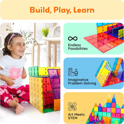 PicassoTiles 12pc Supersized Magnetic Building Tile Base Plate Jumbo XL Foundation Stabilizer Boards STEM Engineering Construction Kit for Kids Educational Learning Toy Magnet Blocks Stacking Set PT12