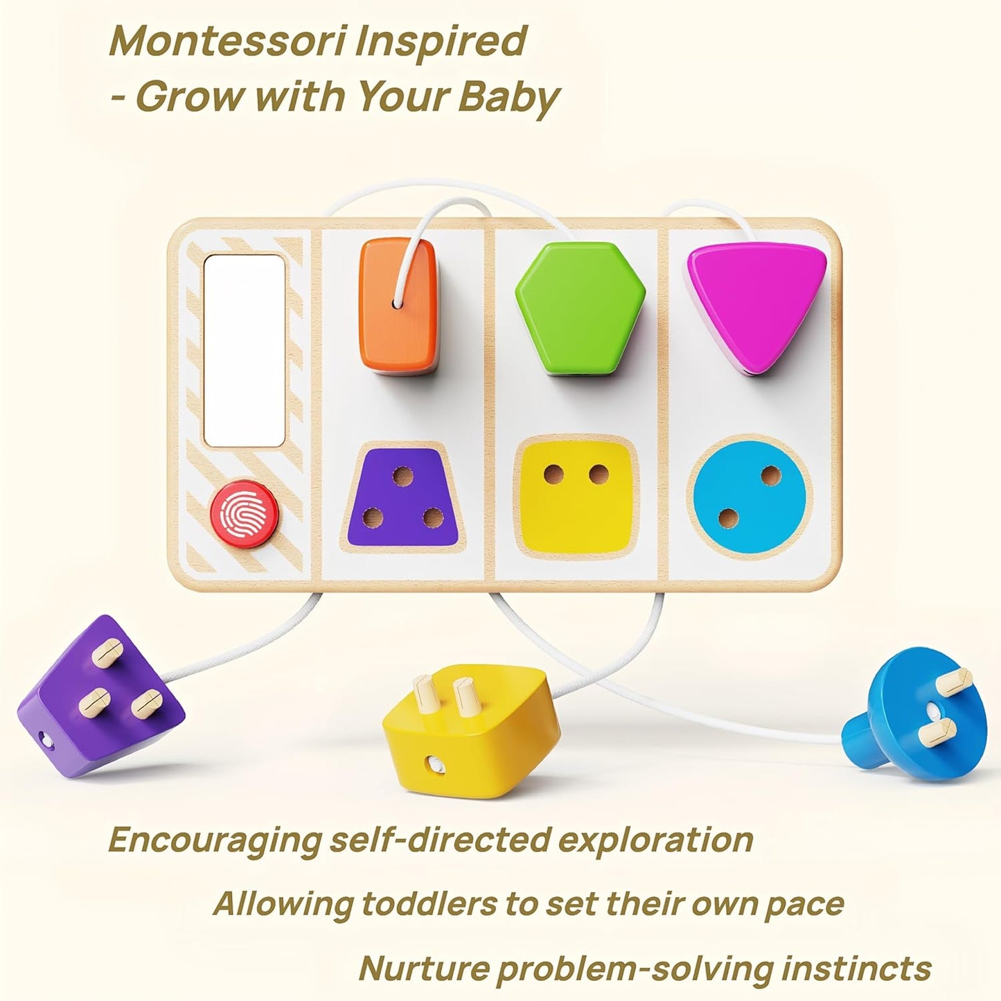 Montessori Toys for 1 Year Old, Baby Busy Board for Travel, Toddler Gifts