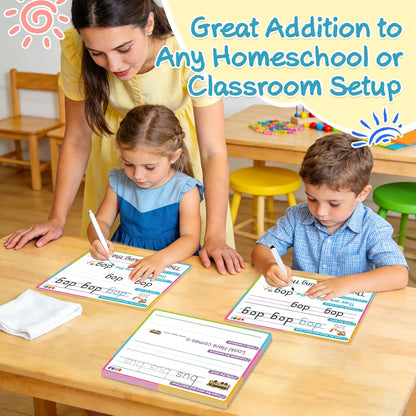 CVC Word Games Sentence Building for Kids, Sight Words Flash Cards Phonics Games Learn to Write Workbooks, Preschool Kindergarten Learning Activities Classroom Must Haves Homeschool Supplies