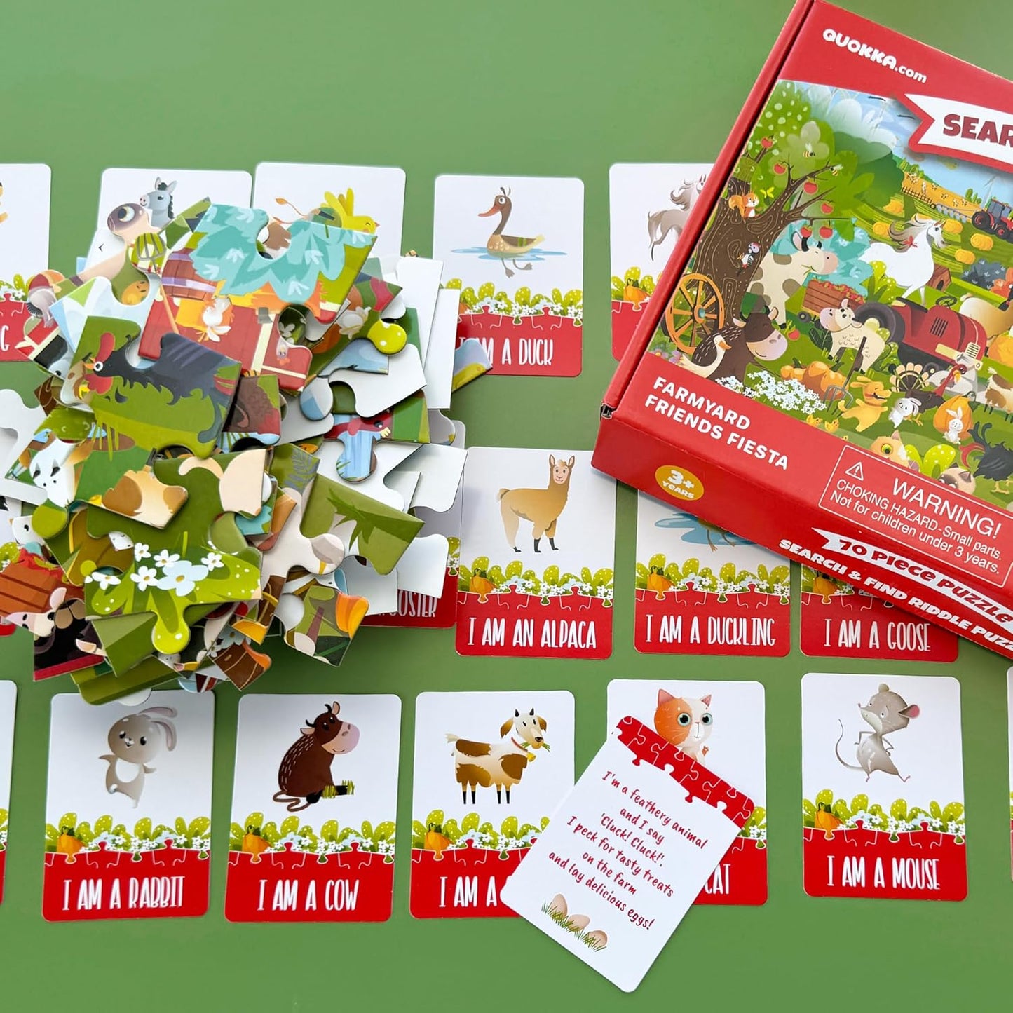 United States Puzzles for Kids Ages 4-6 - 70 Pcs USA Map Kids Puzzle with 50 Cards 400+ USA Facts - State & Capitals Floor Jigsaw Puzzles for Children 6-8 - Educational Toys Gift for Boys Girls