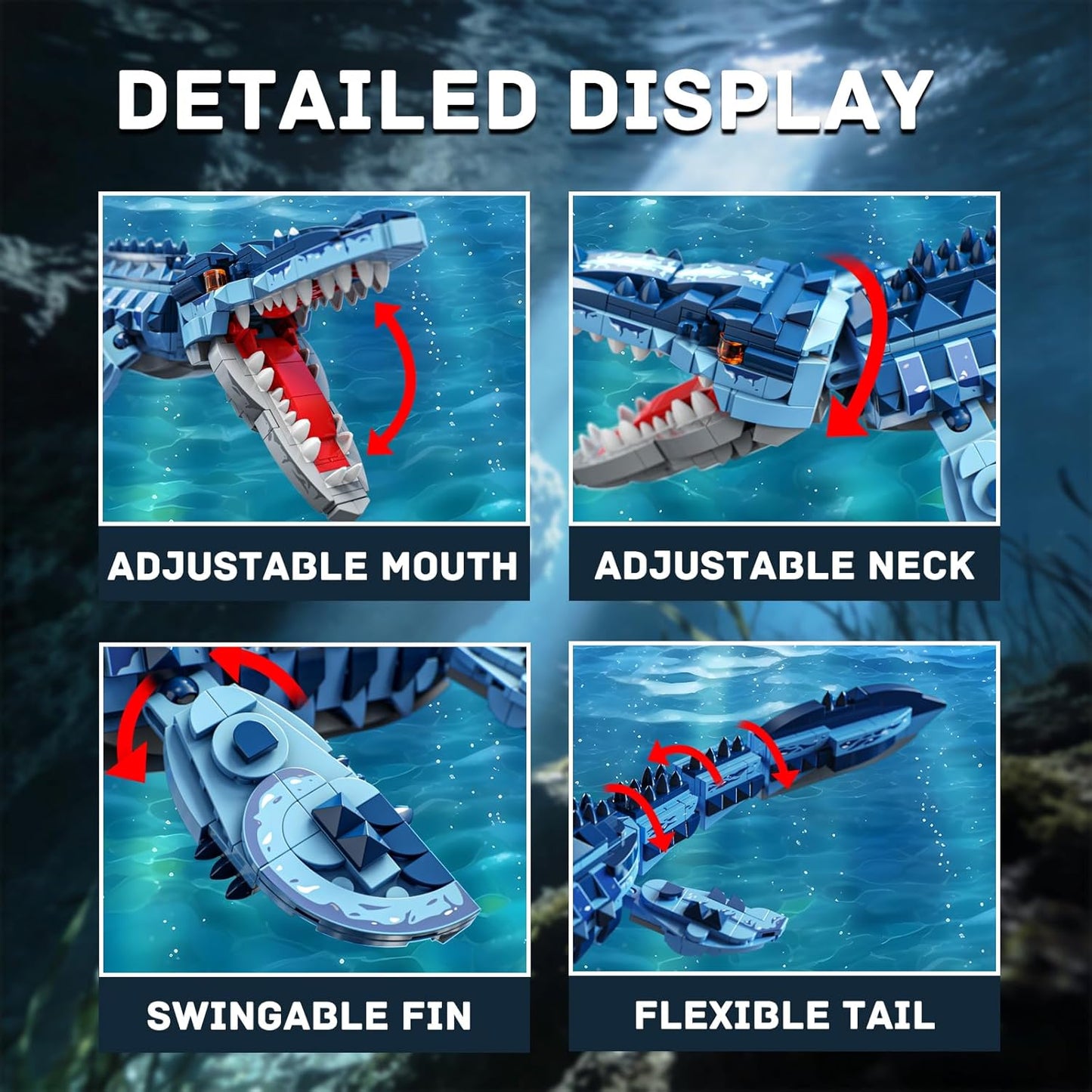Mechanical Seahorse Building Set Steampunk Ocean Animal Model Kit Articulated Sea Creature Construction Toy Gift for Marine Life Enthusiasts for Adults Teens 1003 Pieces