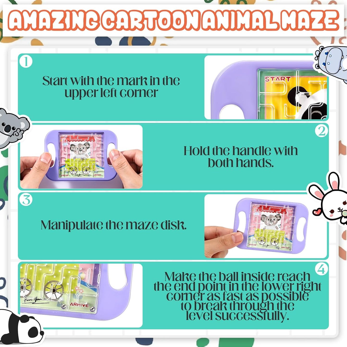 JellyArch 24 Pcs Maze Puzzle Cube Bulk Maze Game Puzzle Educational Cube Handheld Brain Teaser Puzzles Escape Room Party Favor Graduation Classroom Exchange Gift for Students Adult Teacher(Classical)