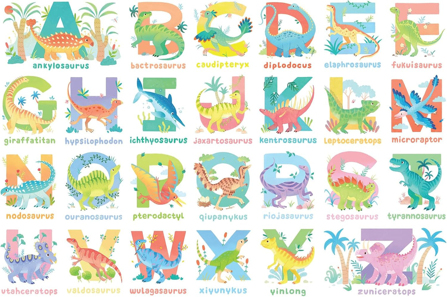 Cobble Hill Kids 35 Piece Floor Puzzle - Dinosaur Alphabet - for Ages 3 and up