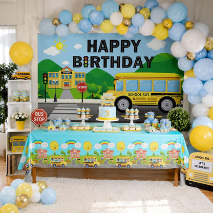Blue Orchards Science Table Covers (Pack of 3) - 54"x108" XL - Science Birthday Party Decorations, Chemistry Party, Laboratory Theme Table Cloth
