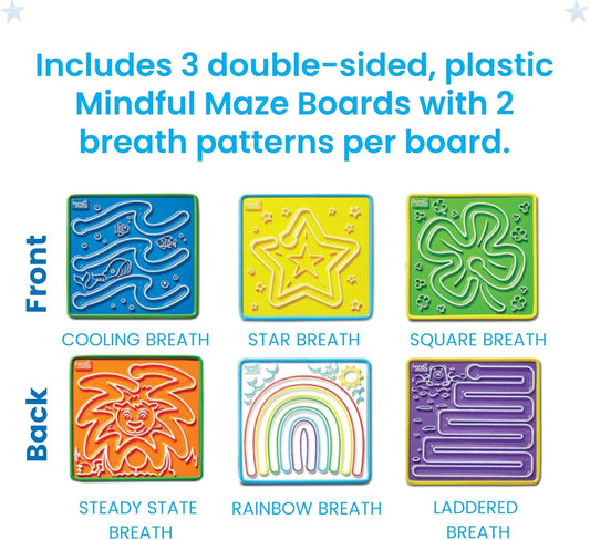 hand2mind Wooden Mindful Maze Set, Tactile Sensory Toys for Toddlers, Calm Down Corner Supplies, Mindfulness for Kids, Occupational Therapy Toys, Quiet Fidgets for Classroom, for Kids
