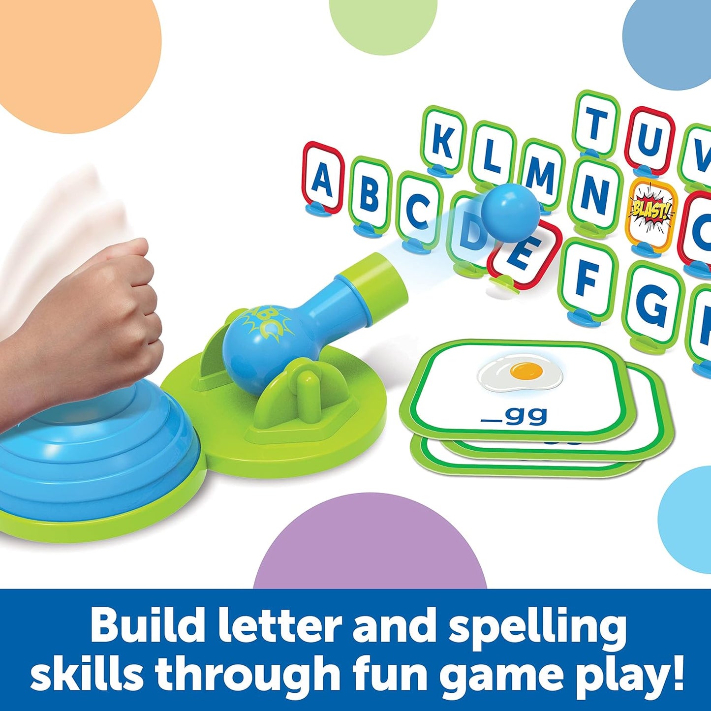 Learning Resources Alphablasters Letter and Spelling Game - 85 Pieces, Ages 4 and Up Toddler Preschool Learning, Educational Indoor Games, Preschool Alphabet, Toddler Brain Games