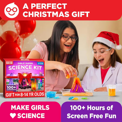 Doctor Jupiter Preschool Science Kit for Kids Ages 3-5 | Toddler Learning Activities, Birthday Gift Ideas for 3-4-5 Year Old Girls | Learning & Educational Toy STEM Kit with 100+ Experiments