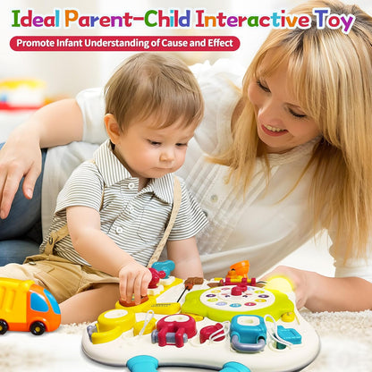 Montessori Busy Board Sensory Toys for Toddlers 1-3, Activity Music & LED Light Up Montessori Toys for 2+ Year Old, Travel Toys for 2 Year Old Boys & Girls, 2025