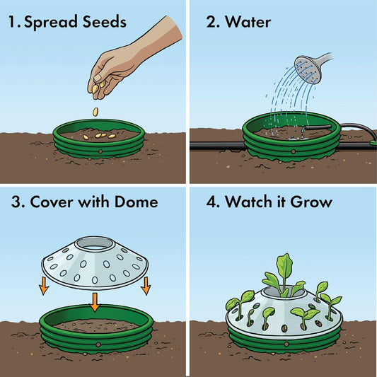 Kids Sunflower Garden Kit – Grow Your Own Sunflowers from Seeds with Greenhouse Germination Domes & Grow Rings, Non-GMO Seeds, BPA-Free | Gardening Gift for Kids & Families, Made in USA