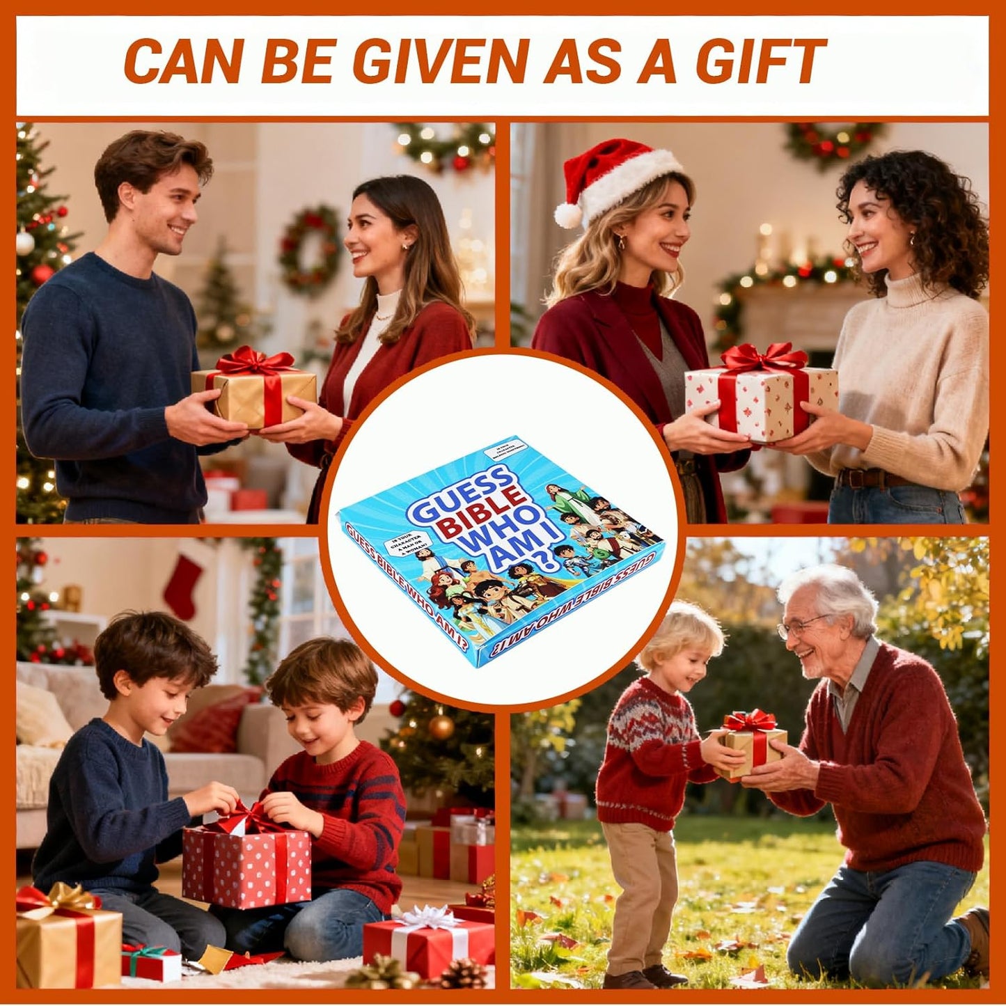 Guessing Bible Who I Am Game? – Bible Trivia Card Game for Kids & Families, 24 Holy Bible Characters with Life Story & Verse Cards, Christian Sunday School & Youth Group Games Catholic Gifts
