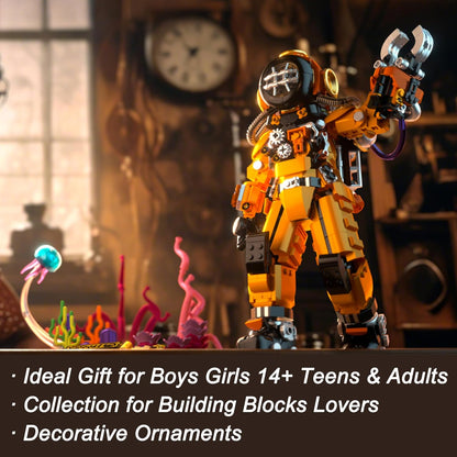 Building Toys Set, Deep Sea Steamship Buildings Blocks for Adults, Teens 14+, Creative Model Building Kits Birthday Home Office Decoration, 740PCS