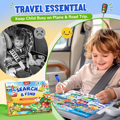 JoyCat Search and Find Activity Books, Animal Preschool Learning Activities for Toddlers & Kids, Travel Toys for Road Trip Car and Airplane, Busy Toy, Educational Game Gifts for Boys Girls Ages 3-5