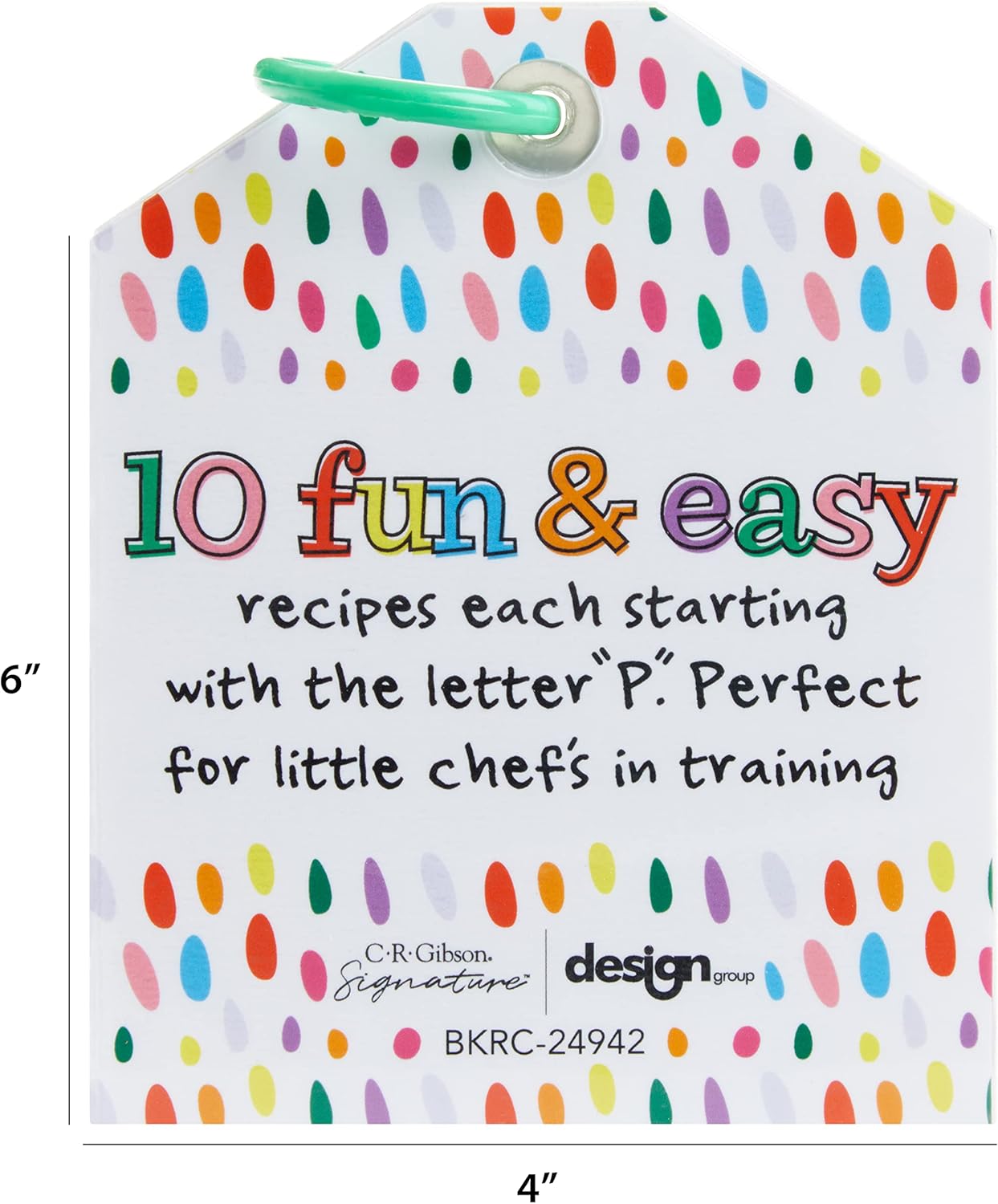 C.R. Gibson Kids Games - Little Chef Kitchen Activity Set for Toddlers and Preschoolers, 10-Count, Easy Peasy Recipe Card Ring