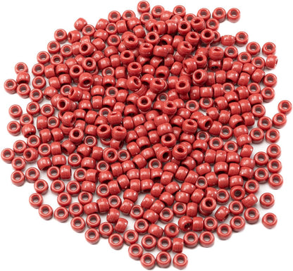 Gxueshan 1000 Pcs Acrylic Black Pony Beads 6x9mm Large Hole Pen Hair Kandi Beads Bulk for Friendship Bracelet Necklace Jewelry Making Earring Braiding Kit