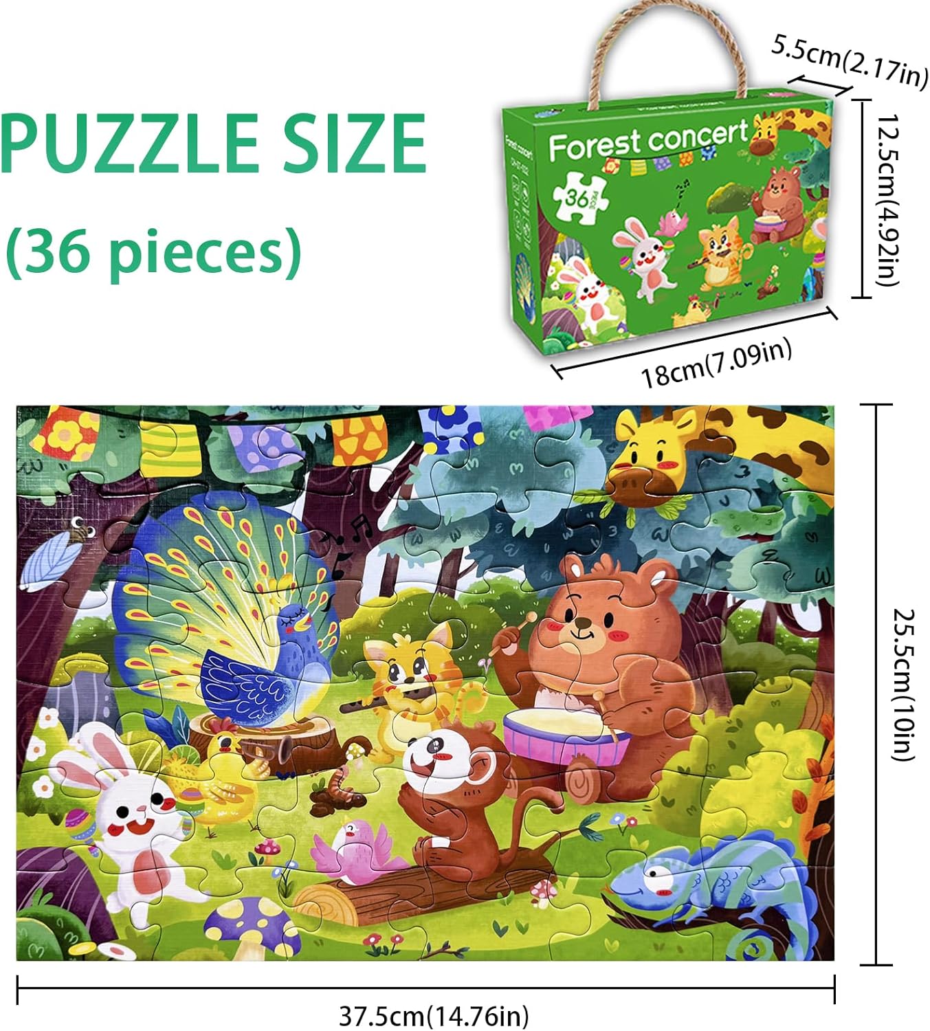 GIVEITALL Jigsaw Puzzles for Kids Ages 3-5 6-8 8-10 Year Old,Dog Planet Floor Puzzle 36 Pieces Enlightening Game Creative Gifts for Boys Girls (Dog)