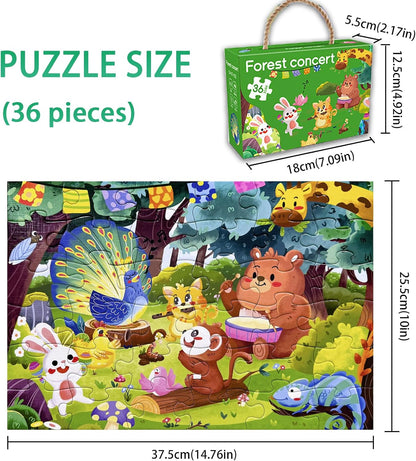 GIVEITALL Jigsaw Puzzles for Kids Ages 3-5 6-8 8-10 Year Old,Dog Planet Floor Puzzle 36 Pieces Enlightening Game Creative Gifts for Boys Girls (Dog)