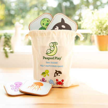 Felt Matching Game for Ages 2–4 – Soft and Safe for Ages 1+ – Montessori Memory Game – Sensory Flash Cards – Best Educational Gift for Ages 1–3 - Woodland Animal Theme
