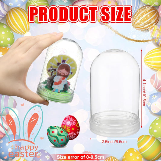 Shappy 12 Sets Christmas Nativity Snow Globe Craft Kits DIY Make Your Own Plastic Glitter Snow Globe Kit for Xmas Gifts Religious Sunday School Home Activities