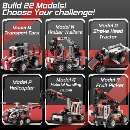 298 Pcs Technic-Parts-Set Axles-Gears-Pins-Beams-Bricks-Arms-Connectors-Wheels-Tires Compatible with Major Brand Building-Block MOC-Toy-Creations