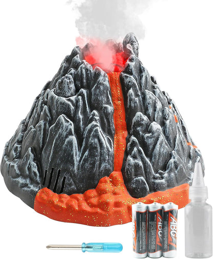 DINOBROS Volcano Toy for Kids 3-5, Mist-spouting Volcano Model with Dinosaur Sounds, Simulated Volcano Gifts for Boys and Girls