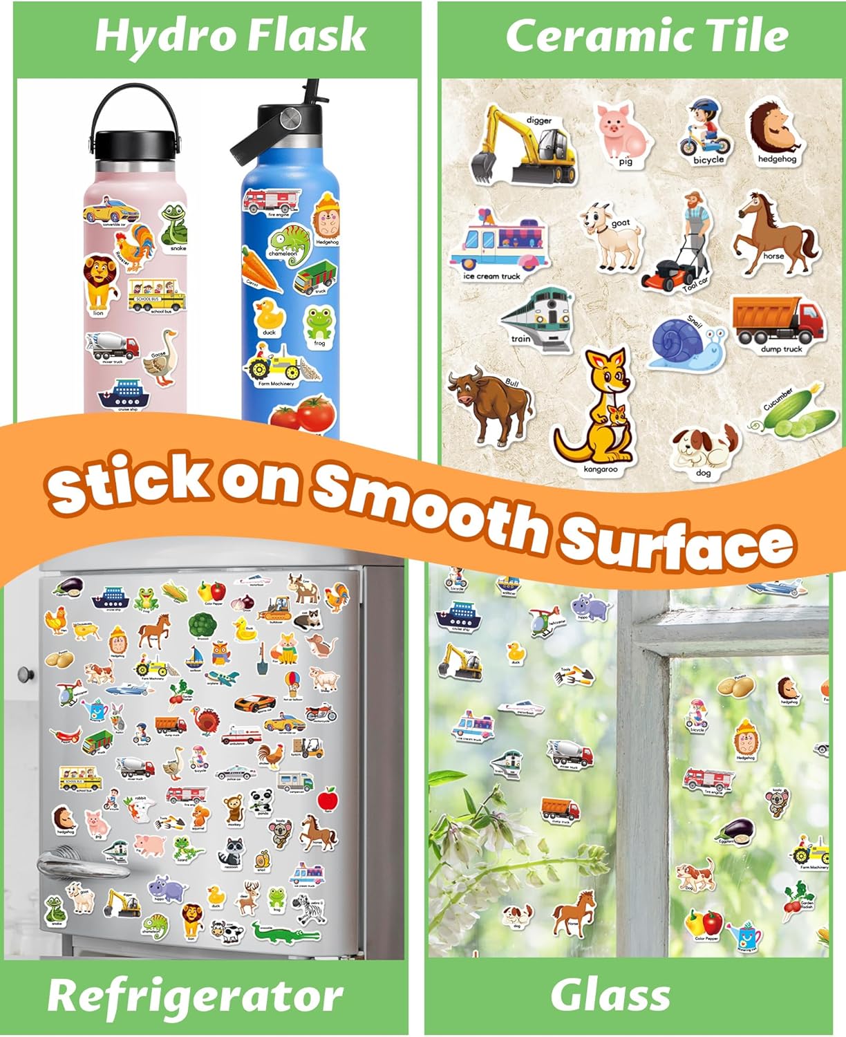 Walenced Reusable Sticker Book for Toddlers, Stickers for Kids, Toddler Sticker Book, Toddler Craft Activities, Toddler Travel Toys Ages 3 and Up Boy Girl Birthday Gifts