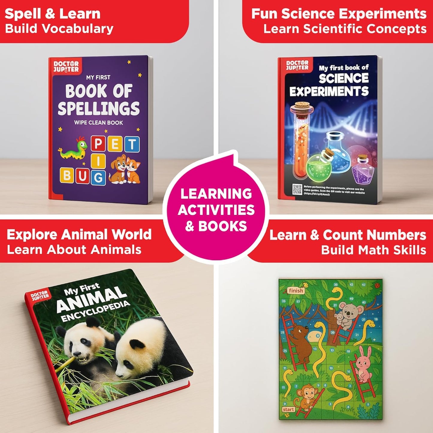 Doctor Jupiter Girls' Science Kit for Kids Ages 8-10-12-14 for 8,9,10+ Year Old Girls | Chemistry Set, STEM Toy Kit with 135+ Experiments | Learning & Educational Projects