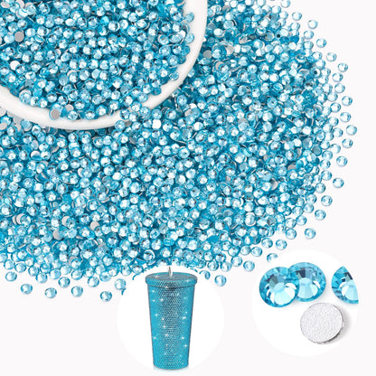 5000PCS SS6/2mm Glass Crystal Rhinestones (Clear), Bedazzling Flatback Rhinestones for Crafting DIY Crafts Nail Art Makeup Decoration, Gems Diamond Charms for Tumbler Shoes Clothing Mug