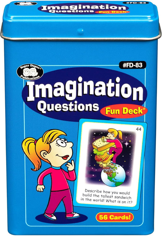 Super Duper Publications | Imagination Questions Fun Deck Flash Cards | Educational Learning Resource for Children