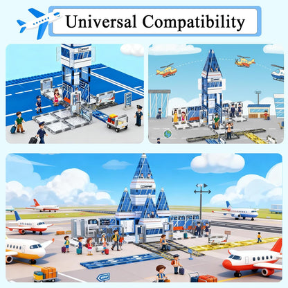 AFUNX Magnetic Tiles, 50PCS Police Station Theme Building Blocks Set, Magnet Building Blocks and STEM Preschool Toys for Toddlers Kids Ages 3-5 5-7 8-10