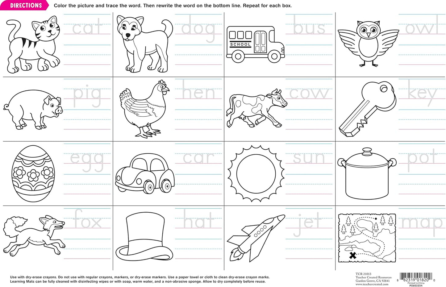 Teacher Created Resources Phonics Learning Mat