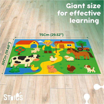 Stoie's Giant Floor Puzzle for Kids Ages 1-3 - My House Theme with 7 Different Rooms - Aids in Developing Fine Motor Skills and Critical Thinking - Made with Durable, Ecological Materials