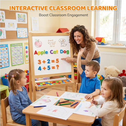 LovesTown Magnetic Alphabet Letters Kit for Kids, Double Sided Magnetic Board with Storage Box, Educational Learning Toys for Preschool Classroom and Home, 234 Pieces