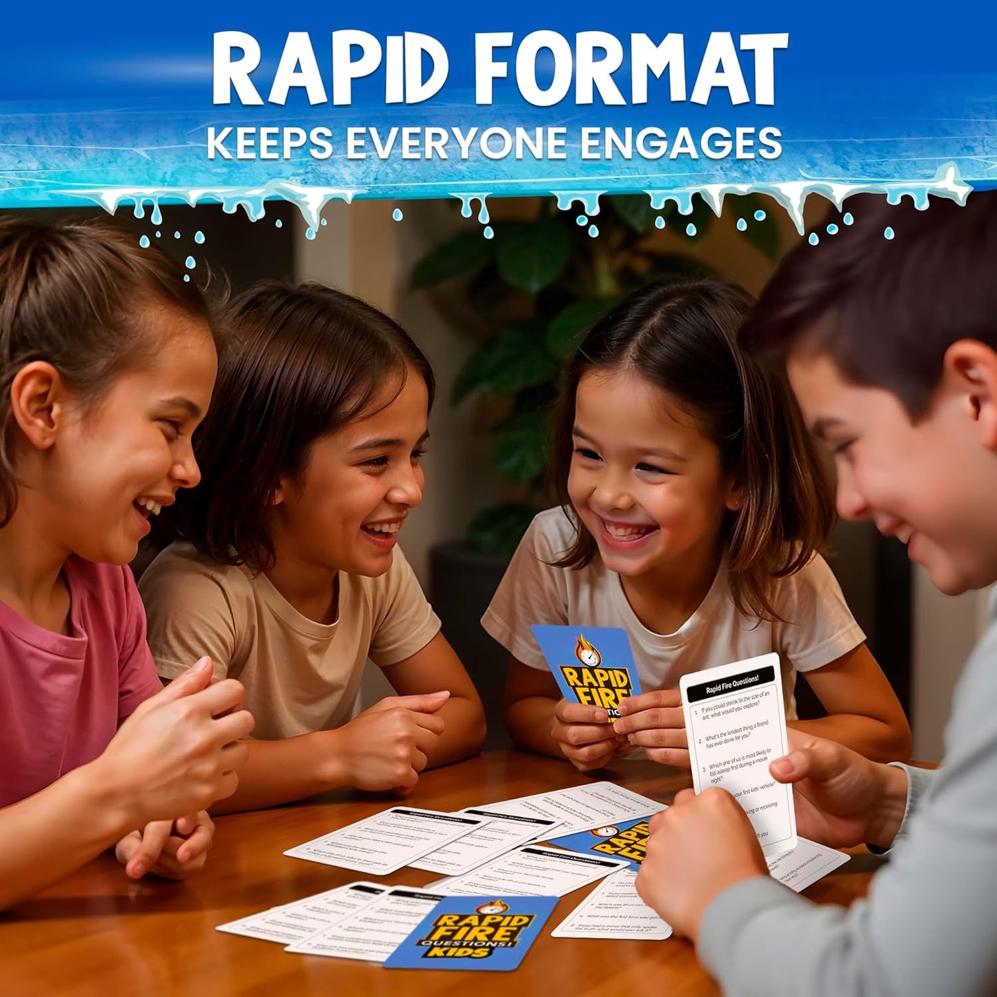 QUOKKA Family Conversation Cards Game - Break The Ice Game for Kids and Families - Icebreaker Cards with 500+ Questions - Family Game for Kids 8-12 - Perfect for Families Games Night I Travel Version