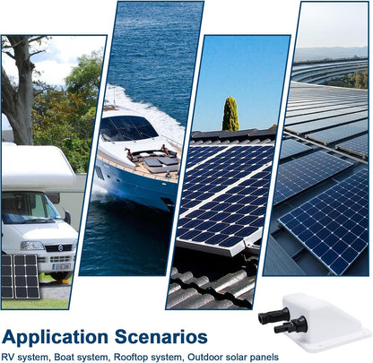 Solar Panel Mounts Bracket Set of 4pcs (White), Drill Free ABS Corner Roof Brackets Mounting Kit, Durable Solar Mount Rack Accessories for RVs, Trailers, Boats, Yachts, Vans, Carports
