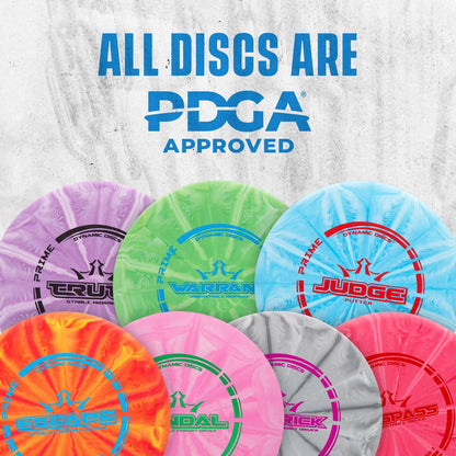 Dynamic Discs Prime Burst 4-Disc Golf Starter Set | Includes Putter, Midrange, Fairway & Driver | Golf Discs Set for Beginners | 170-176g | Beginner Pack for Amateurs