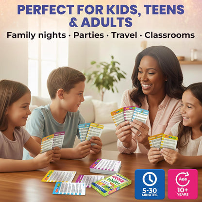 QUOKKA Trivia Board Games for Kids and Adults – Family Board Games for Family Game Night – Higher or Lower Trivia Cards for Kids 8-12 – Guess Fun Questions – Educational Card Game for Families&Teens