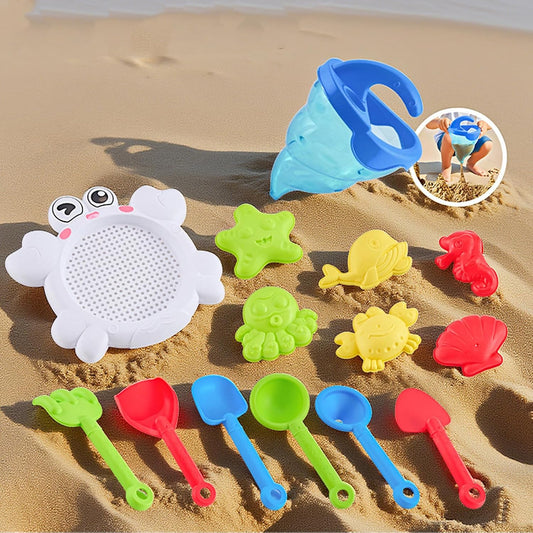 14 Pieces Beach Toy Set for Toddler Outdoor Water Sensory Play in Pool or Backyard Toddler Bath Toy