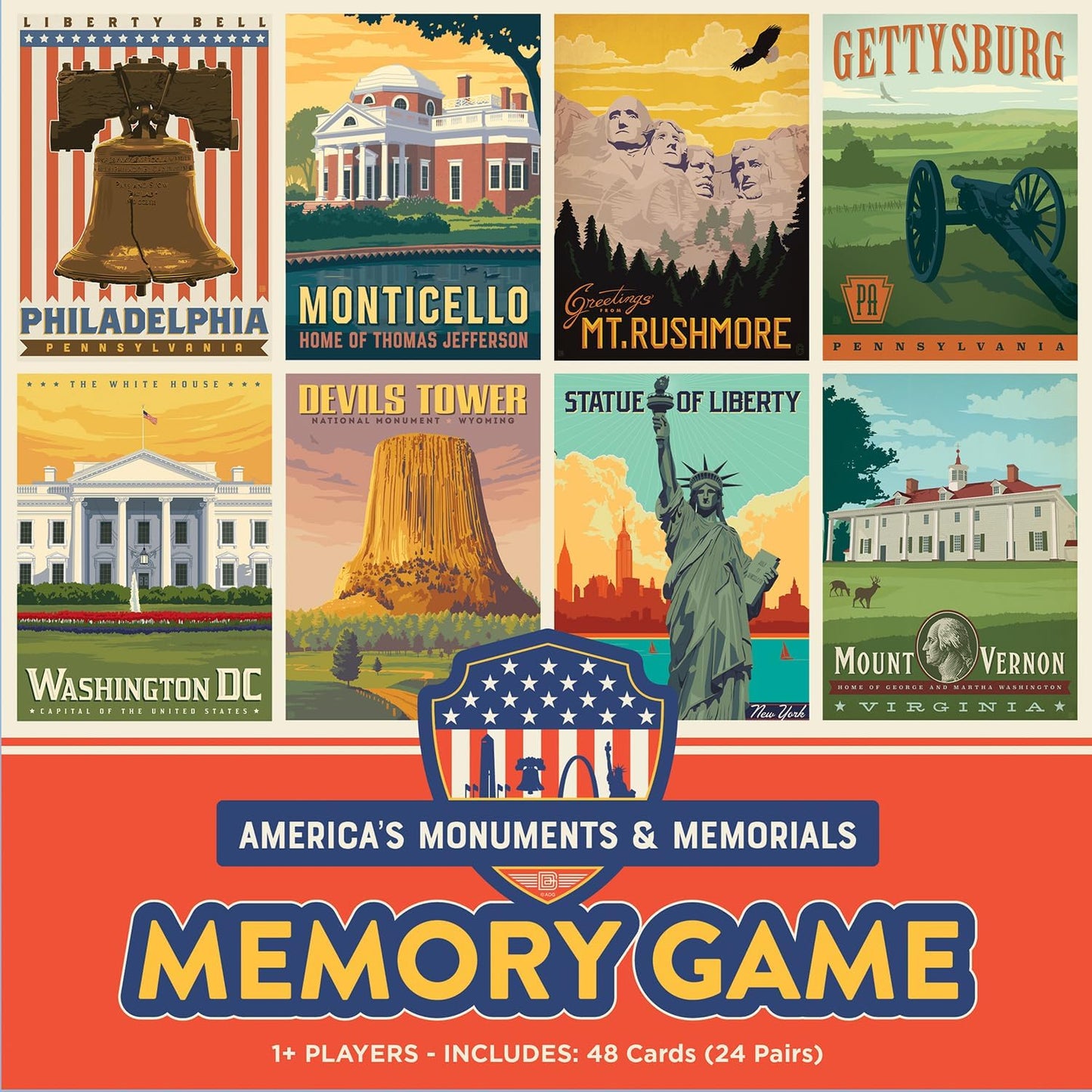 Masterpieces National Parks Memory Game - Fun Family Entertainment for Kids and Adults - Educational, Engaging, and Perfect for Game Night, Classroom Activities, and Interactive Play for All Ages