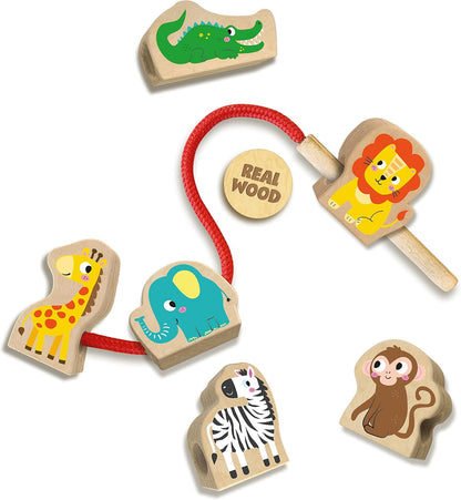 SES Creative 14487 My First - Lacing Wooden Animal Beads