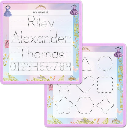 Kid's Name Tracing Board | Dry Erase Letter Tracing | Reusable Writing Practice Board | Personalized | Ballet Theme