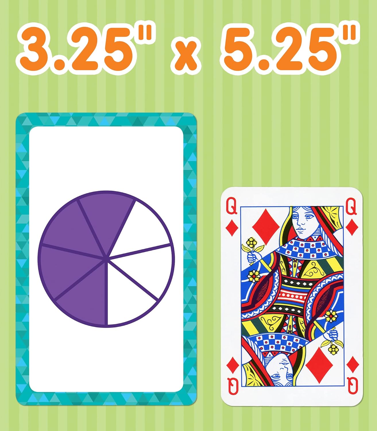 Carson Dellosa 54 Fractions Flash Cards, 3rd and 4th Grade Mathematics Flashcards Covering Whole Numbers to Ninths Facts, Math Games for Kids Ages 8 and Up