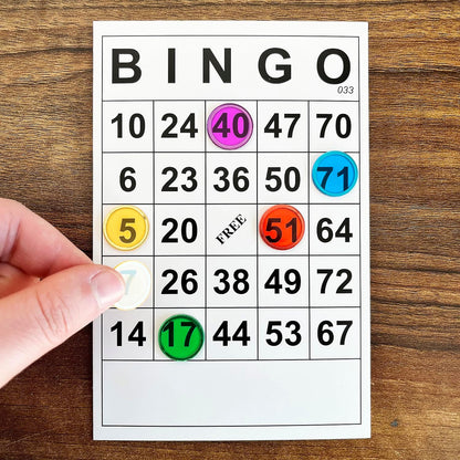 SEETOOOGAMES Magnetic Bingo Chips Counters - 500 Pieces Transparent Counting Game Chips - Clear Plastic Math Markers for Classroom - Mixed Color