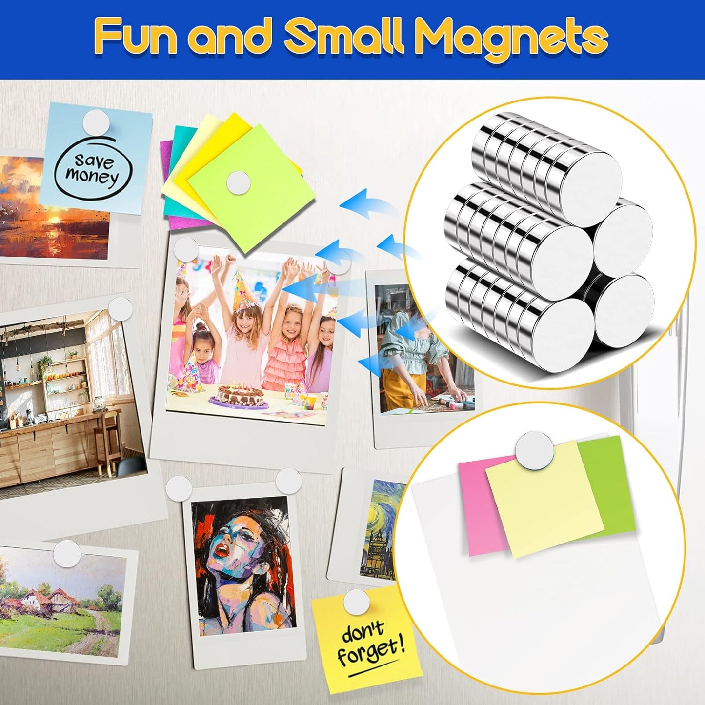320Pcs Small Neodymium Magnets, 6x2mm Small Rare Earth Magnet Mini Magnets for Whiteboard, Office, School, STEM Measurement Kit, 3D Printing,Science Experiments