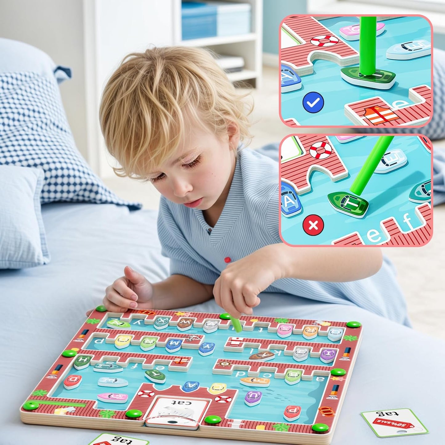 zhiwuzhu Magnetic Alphabet Maze,Montessori Toys,Alphabet Puzzle Toddler Toys for Ages 2-4,Sensory Toys Fine Motor Skills,Birthday Gifts for Kids