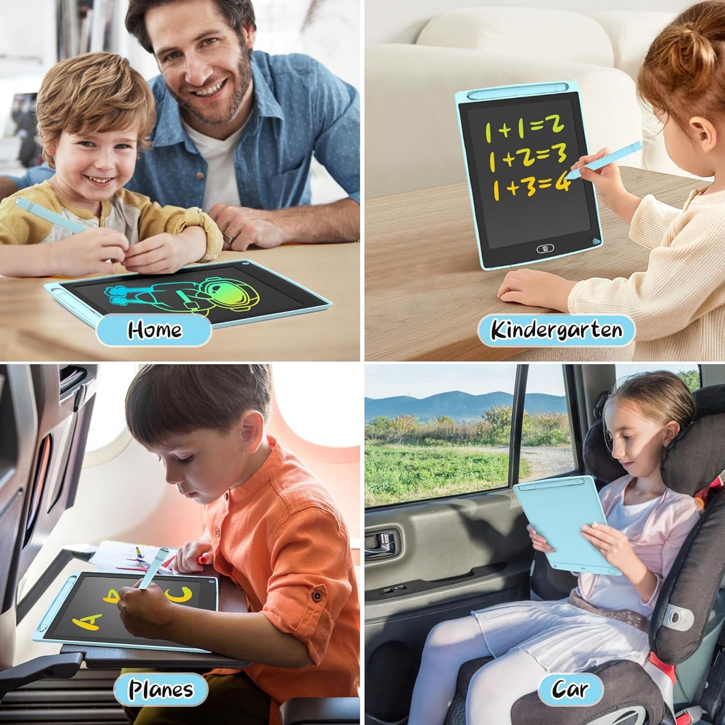 3 Pack LCD Writing Tablet, Colorful Toddler Drawing Tablet Doodle Board for Kids, Erasable Reusable Electronic Drawing Pad, LEYAOYAO Educational and Learning Toy for 3-6 Years Old Boy and Girl